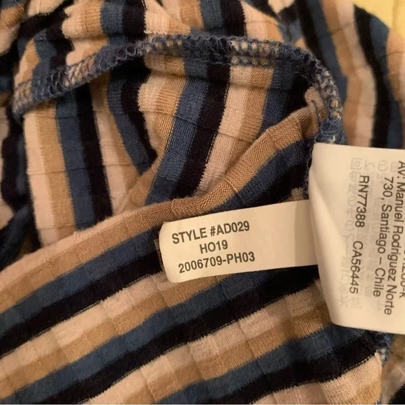 Women’s Madewell Ribbed Turtleneck Striped Top - Picture 7 of 8
